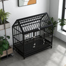 PawHut 48 Inch Heavy Duty Dog Crate On Wheels W/ Removable Tray, Openable Top