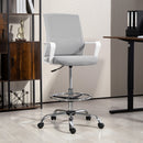 HOMCOM Draughtsman Chair, Mesh Ergonomic Drafting Chair