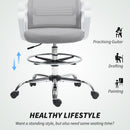 HOMCOM Draughtsman Chair, Mesh Ergonomic Drafting Chair