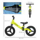 AIYAPLAY Balance Bike for Ages 30-60 Months - Green