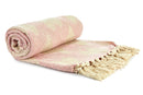 Heart - Recycled Cotton Throw With Heart Design in Blush Pink (50" x 60")
