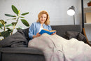 Heart - Recycled Cotton Throw With Heart Design in Blush Pink (90" x  100")