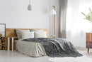 Heart - Recycled Cotton Throw With Heart Design In Grey (50" x 60")