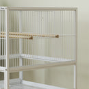 PawHut Bird Cage Parrot Cage With Rolling Stand Acrylic Viewing Panels White