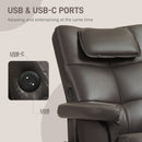 HOMCOM Massage Recliner Chair with Footstool and Hidden Storage