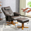 HOMCOM Massage Recliner Chair with Footstool and Hidden Storage