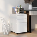 Vinsetto Filing Cabinet With Lock And Hanging Bar For Letter A4 Legal, White