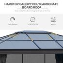 Outsunny Hardtop Gazebo 3.6 x 4m - Black & Dark Grey