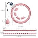 SPORTNOW Smart Weighted Hula Hoop with 16 Detachable Knots and Digital Counter
