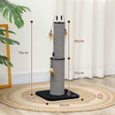 PawHut 78cm Tall Cat Scratching Post with 3 Toy Feathers