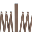 Outsunny Aluminium Alloy Fence Foldable Garden Screen Panel, Dark Brown