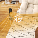 HOMCOM Ceramic Space Heater Tower Heater W/ 45° Oscillation, Black