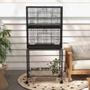 PawHut Two-Tier Bird Cage on Wheels w/ Stand, for Canaries