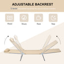 Outsunny 2 Pieces Sun Loungers Foldable Reclining Chair with Headrest Brown