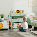 AIYAPLAY 3-Tier Kids Storage Shelf With 6 Removable Fabric Boxes,