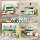 AIYAPLAY 3-Tier Kids Storage Shelf With 6 Removable Fabric Boxes,