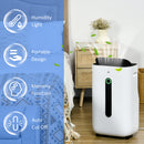 HOMCOM 20L/Day Quiet Air Dehumidifier with Purifier, Timer, for Home Laundry