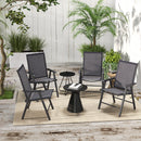 Outsunny 4-PCS Garden Armchairs Outdoor Patio Folding Furniture Light Brown
