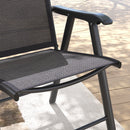Outsunny 4-PCS Garden Armchairs Outdoor Patio Folding Furniture Light Brown