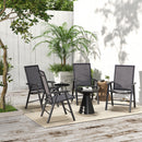 Outsunny 4-PCS Garden Armchairs Outdoor Patio Folding Furniture Light Brown