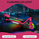 AIYAPLAY Electric Scooter for 6-14 with Dual Brakes & Colourful Light