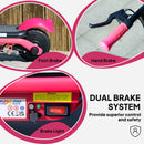 AIYAPLAY Electric Scooter for 6-14 with Dual Brakes & Colourful Light