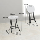 Outsunny Folding Stool Set of 4, Decorative Garden Stool Set