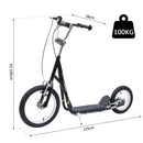 HOMCOM Stunt Scooter with 16" Wheels - Black