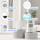 HOMCOM 20L/Day Dehumidifier For Home Damp, With 24H Timer, White