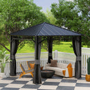 Outsunny Hardtop Gazebo with Galvanised Steel Roof and Sides - Dark Grey