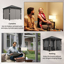 Outsunny Hardtop Gazebo with Galvanised Steel Roof and Sides - Dark Grey