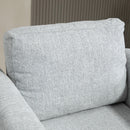 HOMCOM Vintage Armchair Fabric Accent Chair With Wood Legs Light Grey