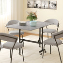 HOMCOM Mobile Drop Leaf Table, Folding Kitchen Table with 6 Wheels