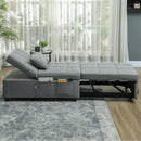 HOMCOM 4-in-1 Pull Out Sleeper Chair Bed with Pockets
