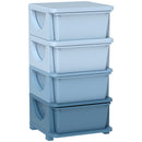 HOMCOM Kids Storage Units With Drawers 4 Tier Chest Dresser Tower