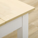 HOMCOM Dining Table For 4 To 6 Kitchen Table With Thick Legs Oak Wood Grain