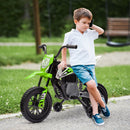 AIYAPLAY 12V Kids Orange Electric Motorbike W/ Twist Grip Throttle, Music