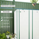 Outsunny 3 Tier Lean-to Mini Greenhouse with Hemmed Edging, White