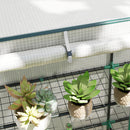 Outsunny 3 Tier Lean-to Mini Greenhouse with Hemmed Edging, White