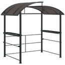 Outsunny BBQ Patio Canopy Gazebo with Interlaced Polycarbonate Roof 2 Shelves
