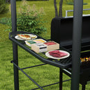 Outsunny BBQ Patio Canopy Gazebo with Interlaced Polycarbonate Roof 2 Shelves