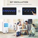 Portable Air Cooler with Humidifier, Remote, Timer, Oscillation, Ice Packs