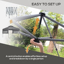 Outsunny 5 x 3(m) Pop Up Gazebo, Instant Shelter with Extend Dual Awning, Grey