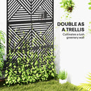 Outsunny Decorative Outdoor Divider Privacy Panel with Stand, Rhombus