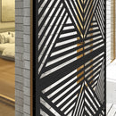 Outsunny Decorative Outdoor Divider Privacy Panel with Stand, Rhombus