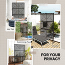Outsunny Decorative Outdoor Divider Privacy Panel with Stand, Rhombus