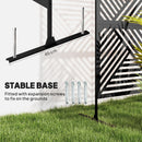 Outsunny Decorative Outdoor Divider Privacy Panel with Stand, Rhombus