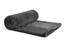 Snug Flannel Fleece Blanket ? Super Soft Throw in Charcoal