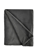 Snug Flannel Fleece Blanket ? Super Soft Throw in Charcoal