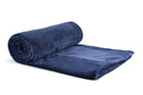 Snug Flannel Fleece Blanket ? Super Soft Throw in Navy